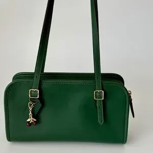 バッグ Vintage Coach shoulder bag leather green Vintage Rare Coach Large Green Leather Crossbody Shoulder